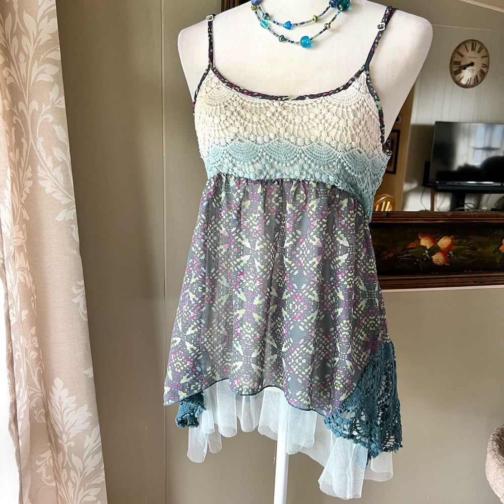 BKE Boho Crochet Top bought NWT never worn